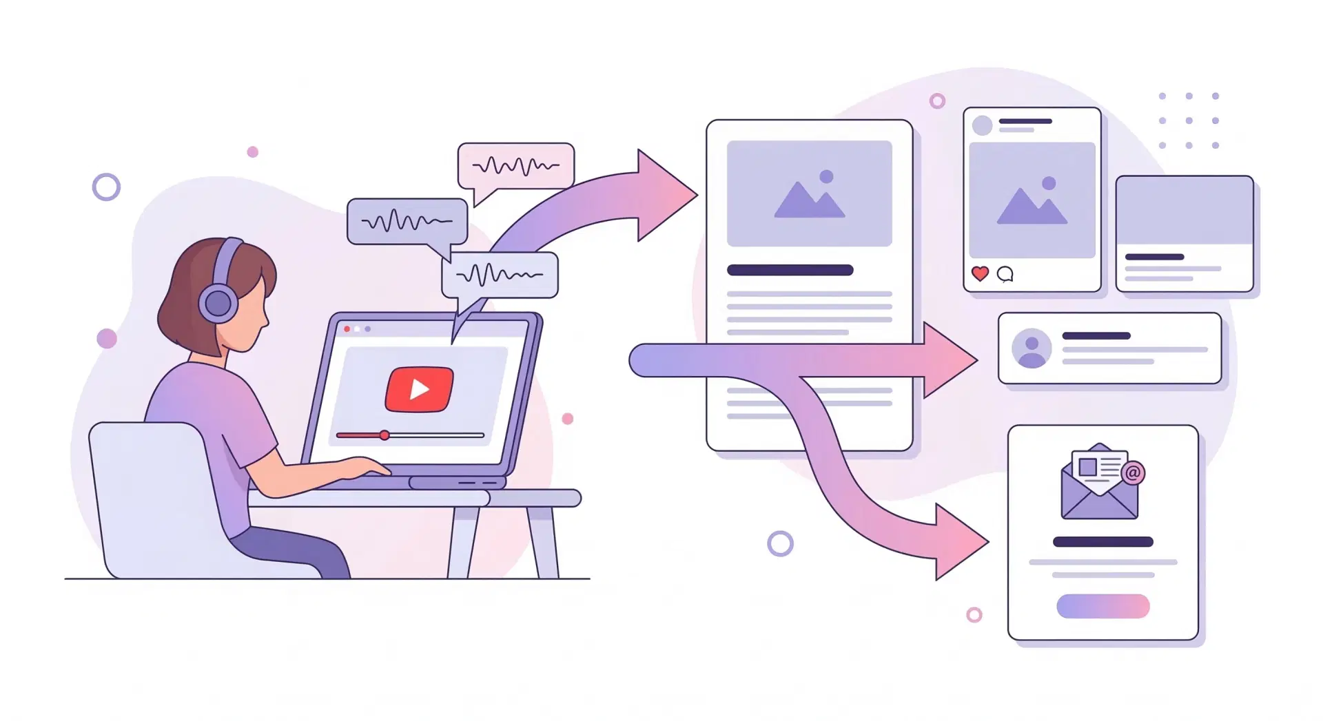Content creators and marketers using transcripts