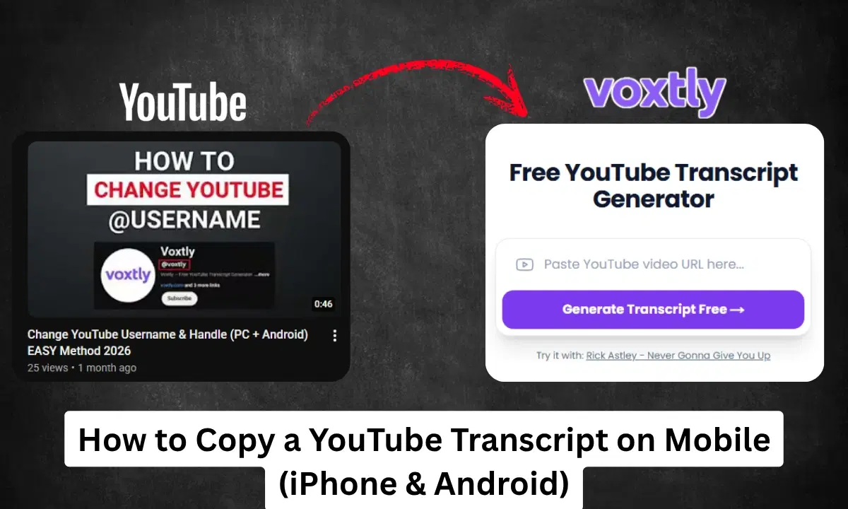 How to Copy a YouTube Transcript on Mobile (iPhone & Android)